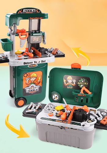 zestaw skrzynka z narzędziami dla dzieci warsztat zabawkowy w walizce na Arena.pl