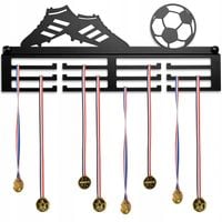 WIESZAK UCHWYT NA MEDALE DLA PIŁKARZA METALOWY ŚCIENNY PIŁKA NOŻNA