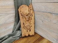 Płaskorzeźba drewniana myśliwska JELEŃ bór prezent dla leśnika 100 cm
