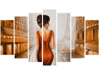 OBRAZ PARIS WALK WIEŻA EIFFA KOBIETA KOLORY