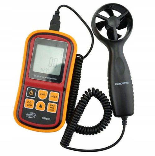 ANEMOMETR WIATROMIERZ POMIAR PRĘDKOŚCI POWIETRZA MIERNIK WIATRU TEMPERATURY na Arena.pl