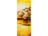 40X100CM AFRYKAŃSKA WIOSKA OBRAZ PION