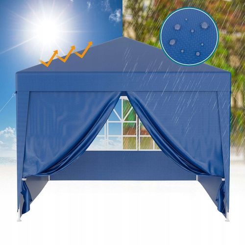 PAWILON OGRODOWY NAMIOT HANDLOWY 3x3 m + 4 ŚCIANY BOCZNE OKNA ZAMEK na Arena.pl