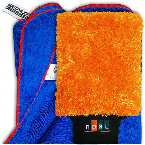 ZESTAW DO MYCIA AUTA rękawica z mikrofibry + ręcznik do osuszania lakieru zdjęcie 1