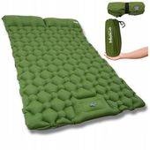 Materac Dmuchany Łóżko Dwuosobowe Z Pompką Do Spania Turystyczne Lekka Mata