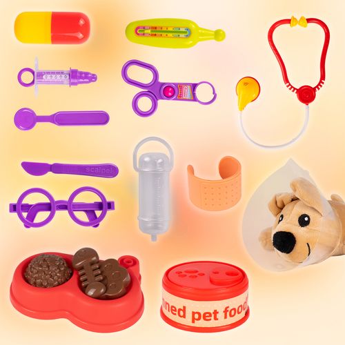 Piesek z Budą Zestaw Mały Weterynarz Akcesoria Doktor Pluszowa Maskotka na Arena.pl