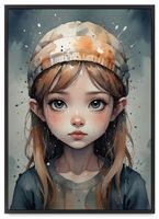 Plakat dla dziecka portret w ramce 61x91 cm w czarnej ramie