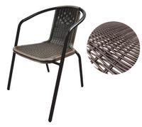 Krzesło ogrodowe Loretto do stołu na taras balkon brązowe