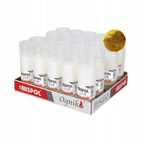 BISPOL OGNIK Parafinowe wkłady do zniczy CZAS PALENIA 96h, WP4 24 szt na Arena.pl