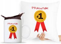 Zestaw Poduszka + Kubek Prezent Dla Prawnika Z Nadrukiem Ze Zdjęciem