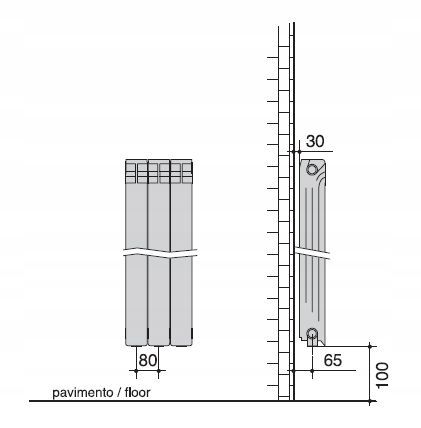 Grzejnik aluminiowy Diamond 763 W biały 400 x 580 x 90 mm 5 ŻEBEREK na Arena.pl