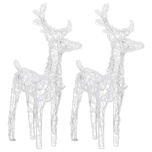 Świąteczne renifery, 2 szt., 80 zimnych białych LED, akryl na Arena.pl