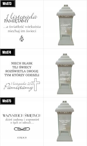 ZNICZ z grawerem dla Mamy Wszystkich Świętych na Arena.pl