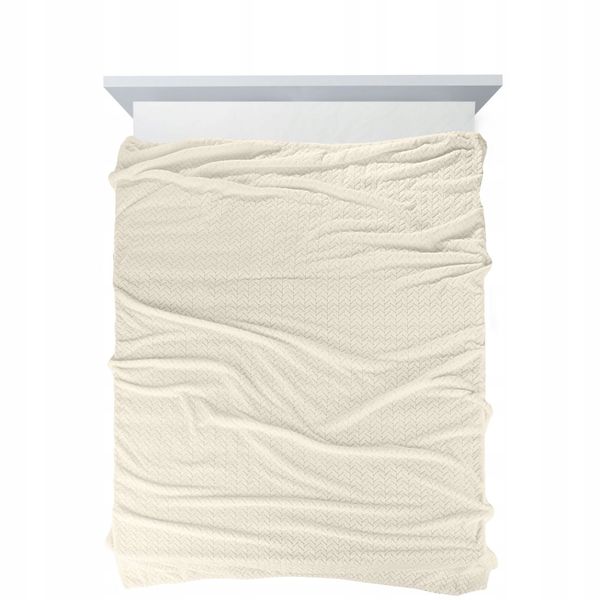 Koc narzuta CINDY 200x220 Design91 beżowy zdjęcie 5