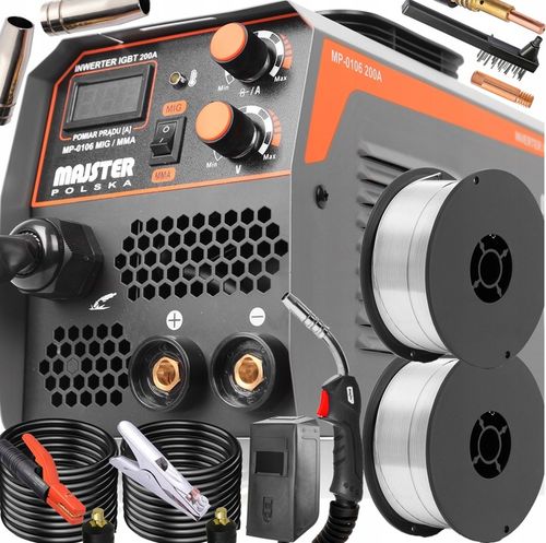 Spawarka MIG MAG FLUX MMA migomat 200A 2x DRUT na Arena.pl