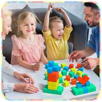 KLOCKI MAGNETYCZNE KOSTKI Sześciany Edukacyjne Konstrukcyjne Magnesy 64el