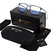 Męskie okulary PREMIUM +3.00 do czytania i komputera Blue Light+Antyrefleks