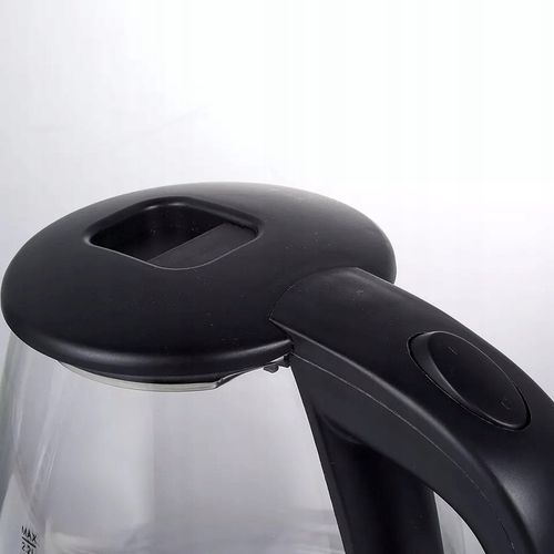 CZAJNIK ELEKTRYCZNY BEZPRZEWODOWY 2,0l 2200W SZKLANY LED CZARNY na Arena.pl