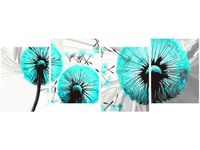 45CM 120 OBRAZ 4 ELEM DMUCHAWCE TURKUSIE ŚCIENNY