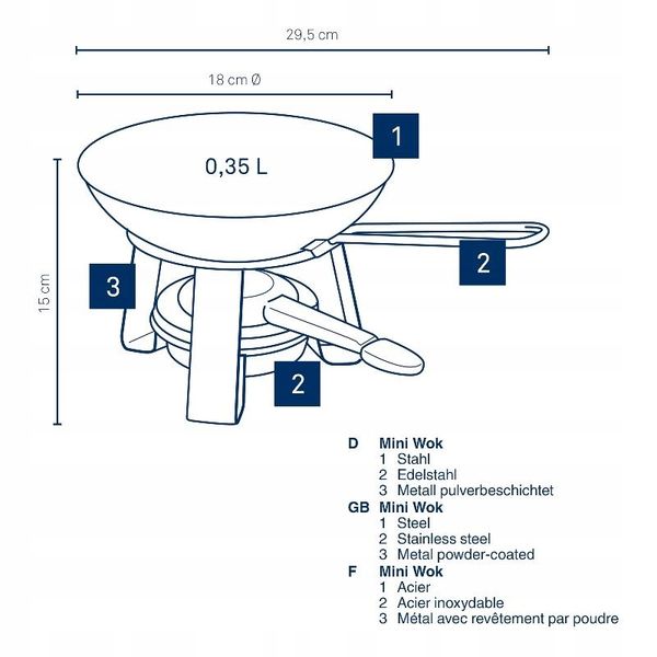 Wok Kela Joy 15 cm zdjęcie 3