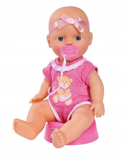 ZESTAW LALKA NEW BORN BABY BOBAS 30 CM PIJE SIKA + NOCNIK SMOCZEK BUTELKA na Arena.pl