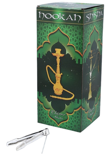 Biała Shisha Szisza Fajka Wodna Hookah na 4 Węże o Wysokości 44 cm Eldoro na Arena.pl