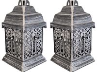 ZNICZ LAMPION NA GRÓB ZESTAW 2 SZTUKI KATEDRA ADM KRZYŻ SREBRO +WKŁADY