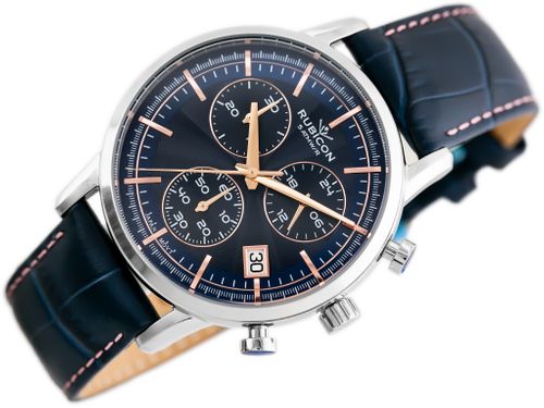 RUBICON RNCD99 - CHRONOGRAF (zr097b) blue na Arena.pl