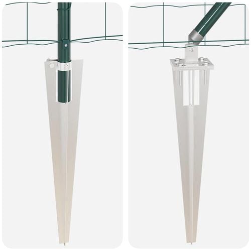 Ogrodzenie z słupkami Zielony 1.5 x 10 m Stal na Arena.pl