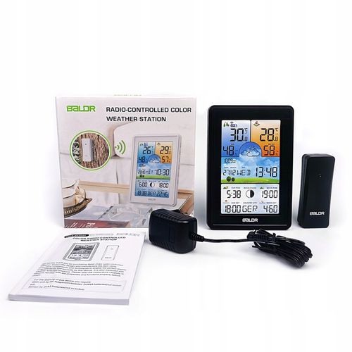 STACJA POGODOWA BALDR BEZPRZEWODOWA BAROMETR TERMOMETR LCD KOLOR na Arena.pl