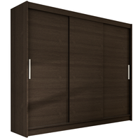 Szafa przesuwna Aston II 250cm - duża i praktyczna garderoba - CHOCO