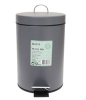 KOSZ MATOWY STAL 3 LITRÓW SZARY MAT PEDAŁ STELL