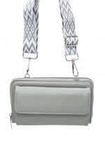 Torebka listonoszka portfel etui na telefon pasek BOHO szary LDA010