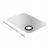 Paletka do mieszania kosmetyków Metalowa tacka ze szpatułką