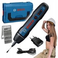 WKRĘTAK AKUMULATOROWY śrubokręt ELEKTRYCZNY wkrętarka ZESTAW BITY BOSCH