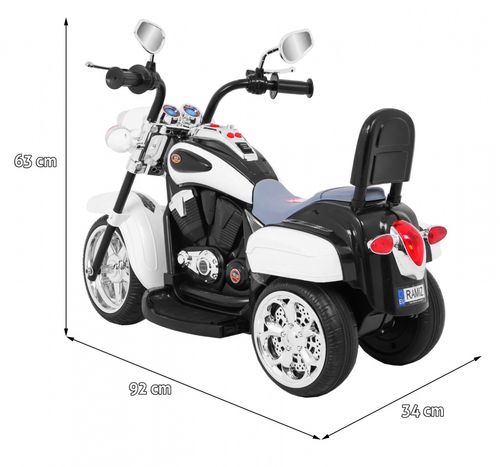 Motorek Chopper Nightbike Biały na Arena.pl