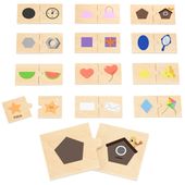 DLA DZIECI ZESTAW PUZZLE ŁĄCZENIE KSZTAŁTÓW I PRZEDMIOTÓW