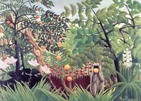 Plakat 18x13cm Exotic Landscape, Rousseau Vintage do Salonu