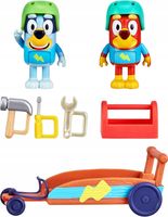 BLUEY ZESTAW AUTO GO-KART + 2 FIGURKI RUSTY I BLUYE 17357