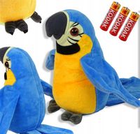 INTERAKTYWNA GADAJĄCA PAPUGA TAŃCZY PRZEDRZEŹNIACZ POWTARZA + BATERIE