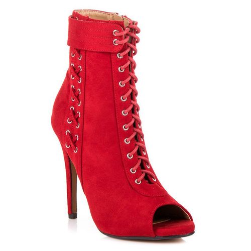 Wiązane botki open toe r.40 na Arena.pl