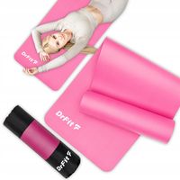 Mata do Ćwiczeń Jogi Gruba 1 cm Wytrzymała Fitness Damska Różowa DrFit