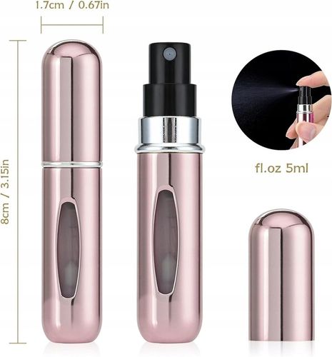 8x Atomizer Podróżny 5ml Butelka na Perfumy Flakon Fiolka Zestaw Dozownik na Arena.pl