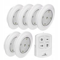 Lampki LED z pilotem Maclean Energy MCE165 białe 6 szt.