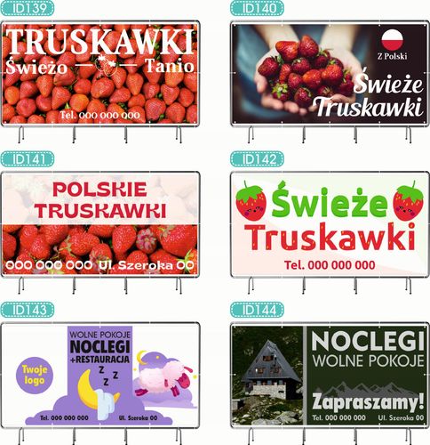 BANER REKLAMOWY 100x50cm projekt w cenie oczkowany ARTYKUŁY BHP na Arena.pl