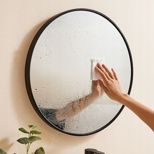 Lustro ścienne okrągłe duże czarna rama 60cm zdjęcie 4