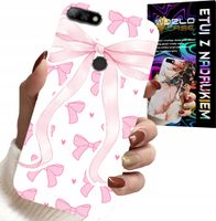 ETUI DO HUAWEI Y7 2018 - RÓŻOWE WSTAZKI WSTĄZKA MODNE WZORY CASE