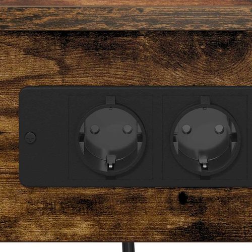 Nocna szafka z stacją ładującą Wędzony dąb 41 x 31 x 51 cm na Arena.pl