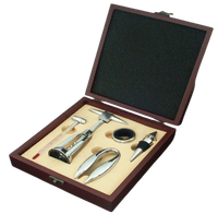 Zestaw do Wina Pierścień + Korkociąg + Zatyczka + Obcinacz + Termometr