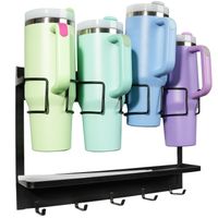 Uchwyt Organizer na Kubki Stanley Magnetyczny Ociekacz 5 Haczyków Czarny